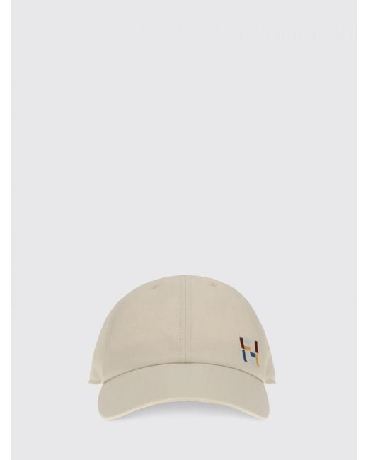 Fendi Natural Cotton Baseball Cap With Embroidered Ff Monogram for men
