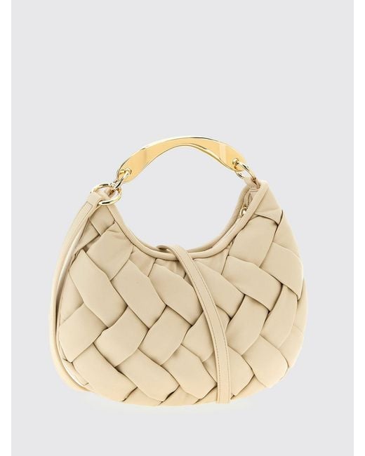 Twinset Metallic Woven Leather Hobo Bag