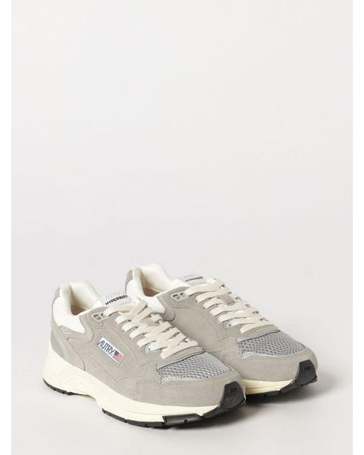 Autry White Hyperway Bicolour Leather And Mesh Low-Top Sneakers for men