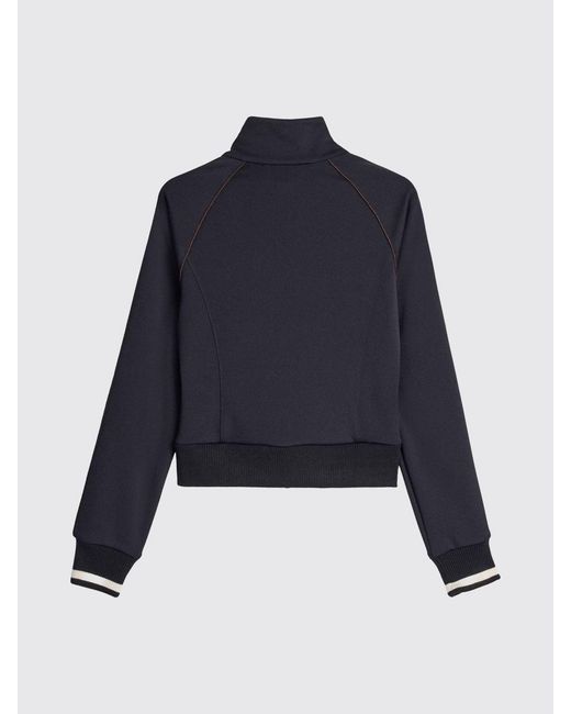 Adidas Originals Blue X Wales Bonner Bomber Jacket With High Neck And Zip Closure for men