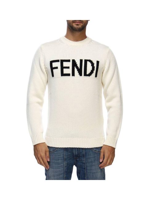 Fendi White Sweater Men for men