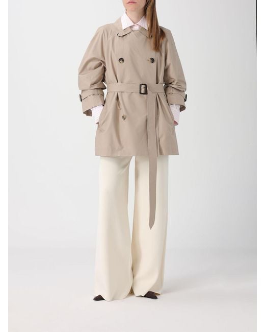 Max Mara Natural The Cube Double Breasted Cotton Trench Coat Max Mara