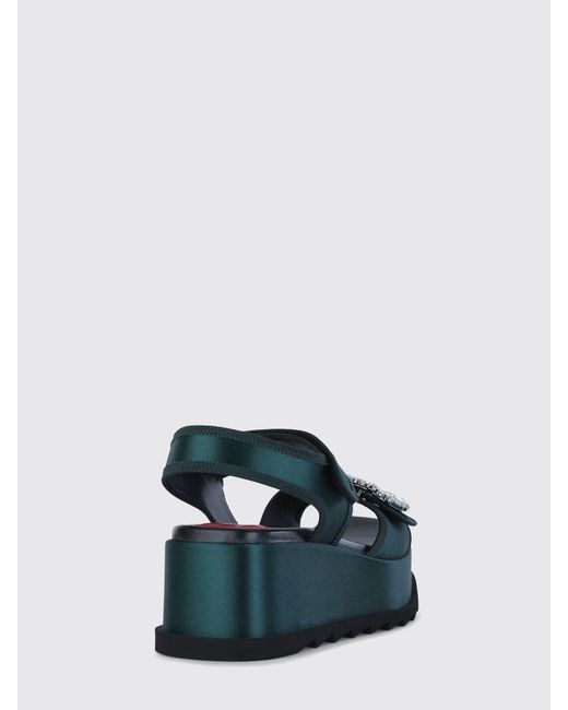 Roger Vivier Blue Wedge Sandal