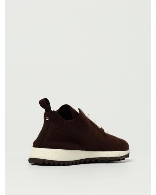 Jimmy Choo Black Lace-Up Detail Knit Sneakers