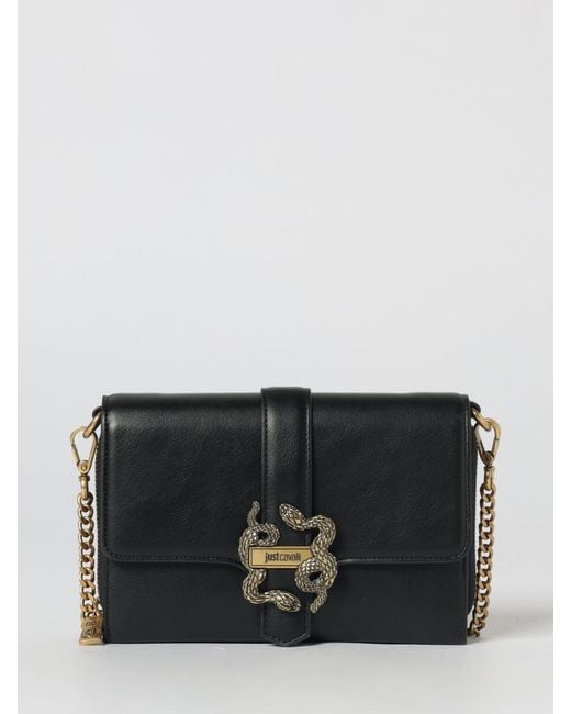 Just Cavalli Black Faux Leather Pouch