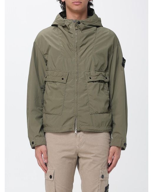 Stone Island Green Hooded Parka for men