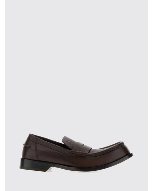 Loewe White Bobine Smooth Calfskin Penny Loafers With Monogram for men