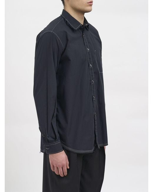 Paura Blue Casual Cotton Shirt for men