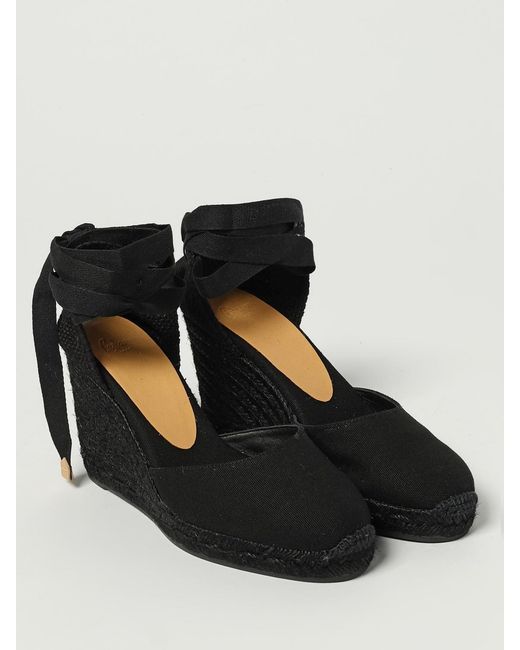 Castaner Black Carina Organic Cotton Canvas Espadrilles