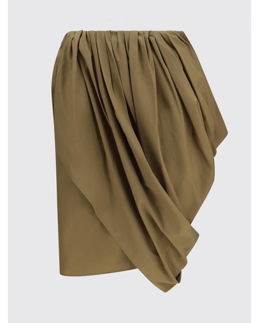 Chloé Green ChloÉ Draped Cotton Skirt