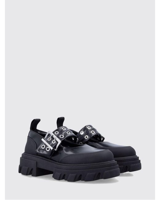 Ganni Blue Oleatex Loafers