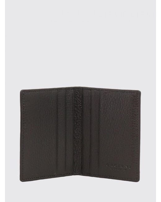 Orciani White Micron Hammered Leather Credit Card Holder for men