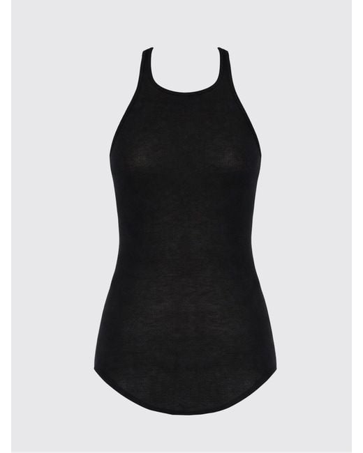 Rick Owens Black Cotton Basic Top