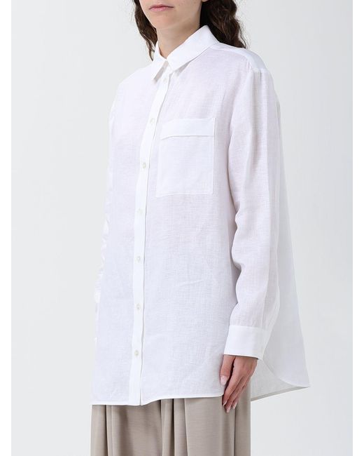 Max Mara White Max Mara Mm Linen Shirt