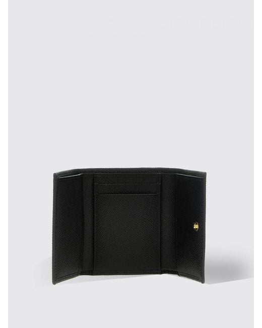 Dolce & Gabbana White Dolce &Amp Gabbana Grained Leather Wallet