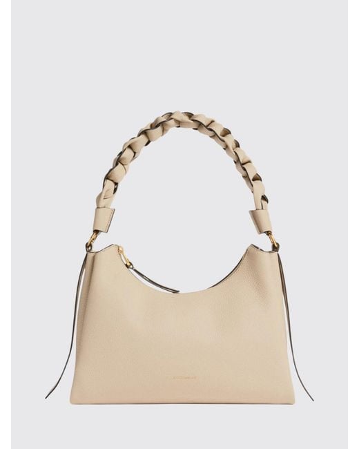 Coccinelle Natural Boheme Grained Leather Bag