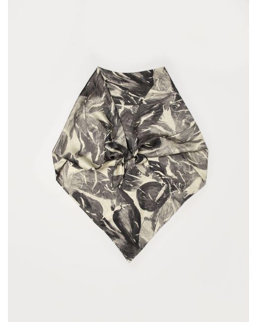 Alysi Natural Floral Print Silk Scarf