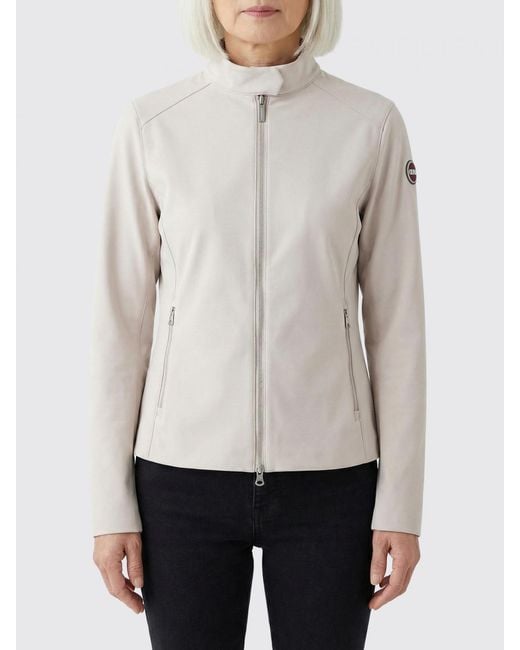 Colmar White Polyester Biker Jacket