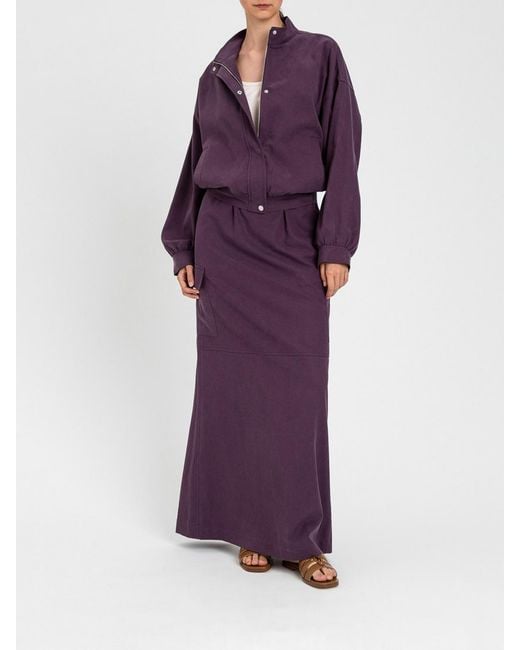 Twinset Purple Cotton Blend Jacket