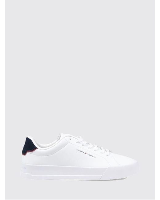 Tommy Hilfiger White Th Court Leather Sneakers for men