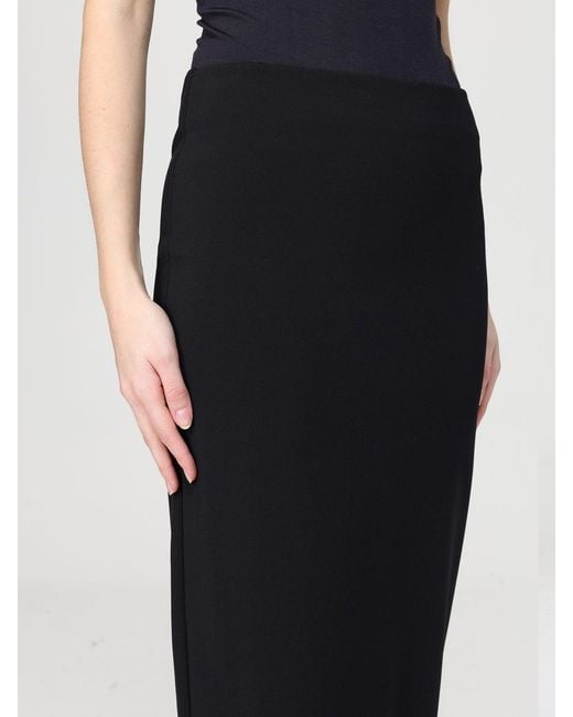 Max Mara Black Jersey Midi Skirt