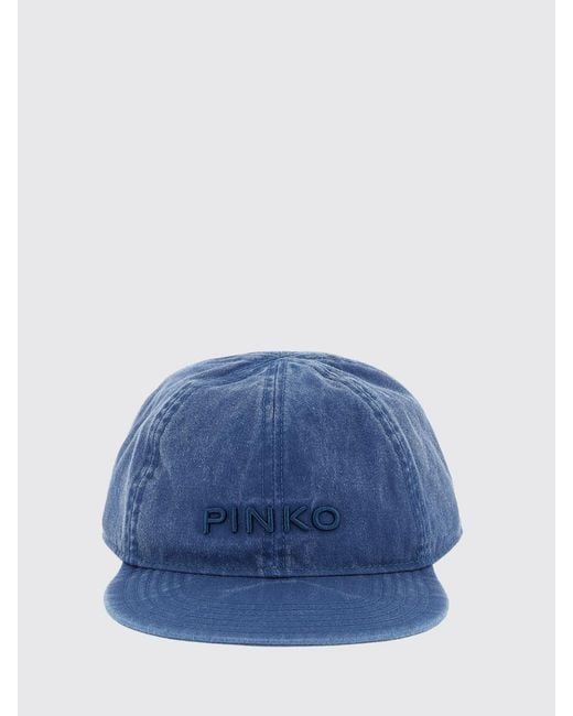 Pinko Blue Cotton Denim Hat