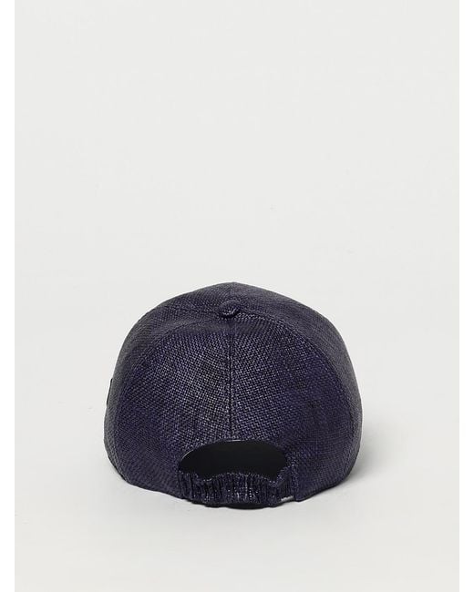 Kampos Blue Raffia And Cotton Hat for men