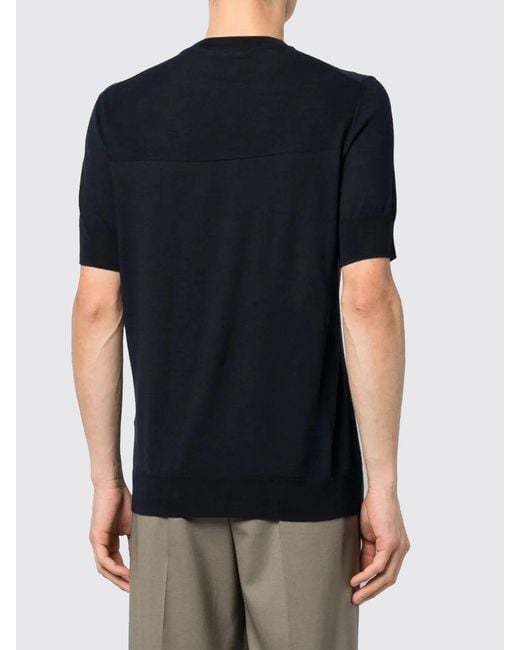 Jil Sander Blue Virgin Wool Sweater for men