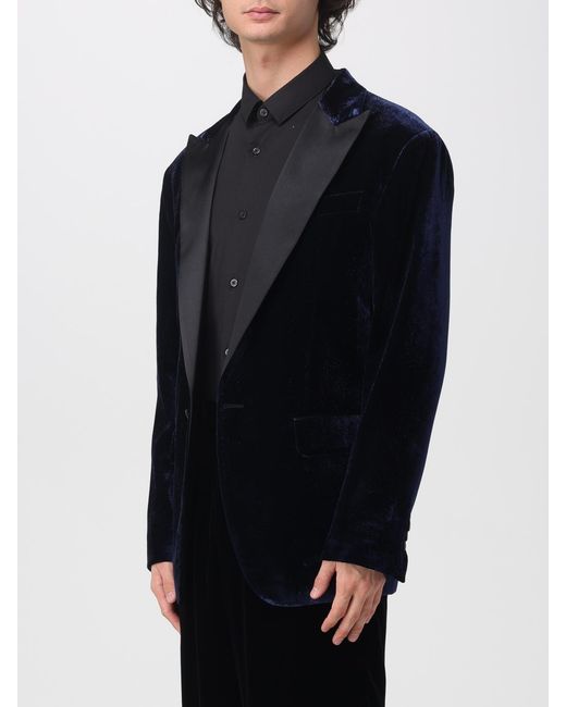 DSquared² Blue Velvet Single Breasted Blazer for men