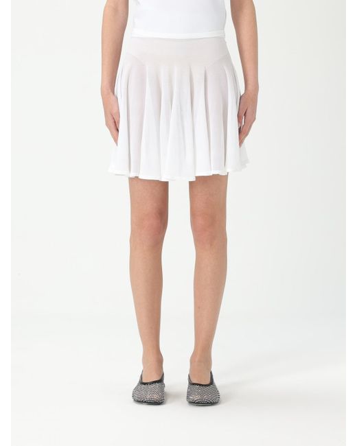 Alaïa White Aline Mini Skirt