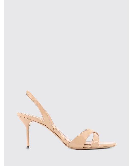 Paris Texas Pink Patent Leather Stiletto Heel Slingback Sandals