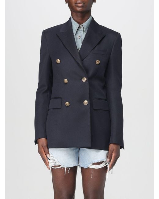 【GOLDEN GOOSE】DARK BLUE BLAZER Golden Goose Golden Single Breasted Blazer Dark Blue