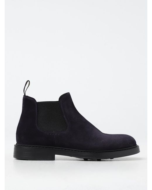 Doucal's Black Suede Ankle Boots for men