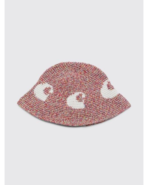 Carhartt Pink Cane Cotton Hat With Jacquard Logo for men