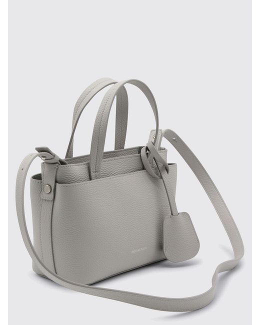 Fabiana Filippi Gray Grained Leather Bag