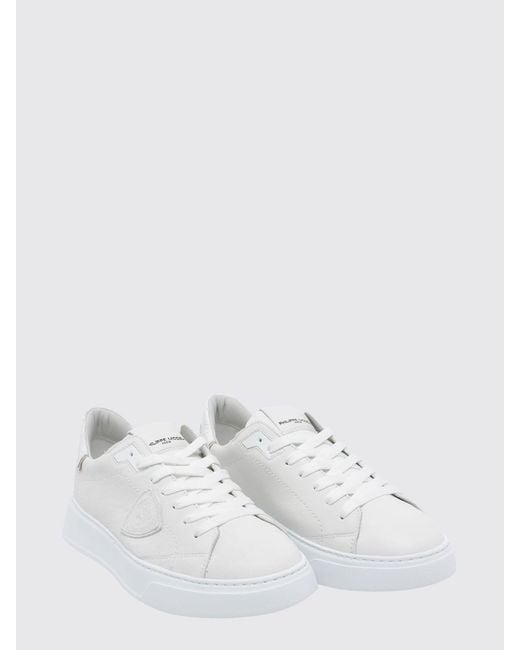 Philippe Model White Temple Leather Sneakers for men
