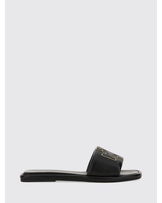 Tory Burch White Double T Sport Padded Nappa Sandal