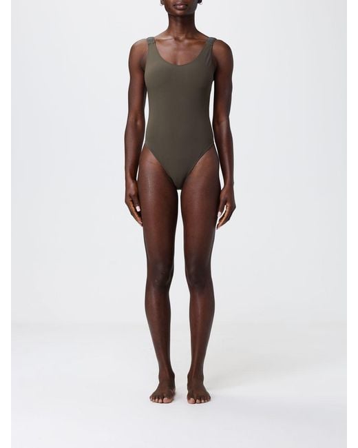 Brunello Cucinelli Brown One-Piece Swimsuit