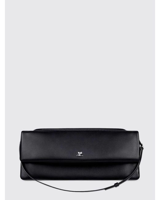 Courreges Black CourrÈ Ges Cuff Leather Shoulder Bag With Adjustable Strap