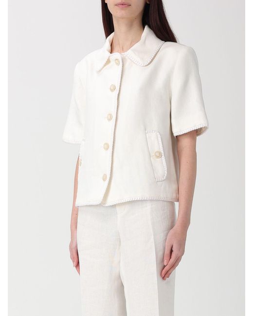 Etro White Linen Blazer