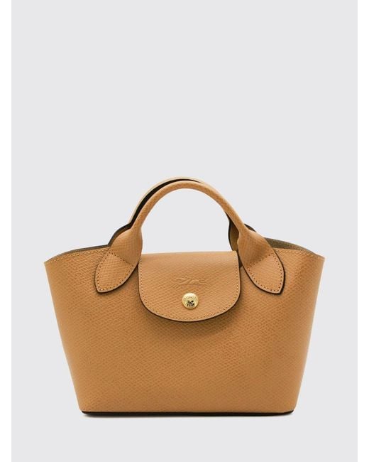 Longchamp Brown Épure Mini Cowhide Leather Handbag With Removable Strap