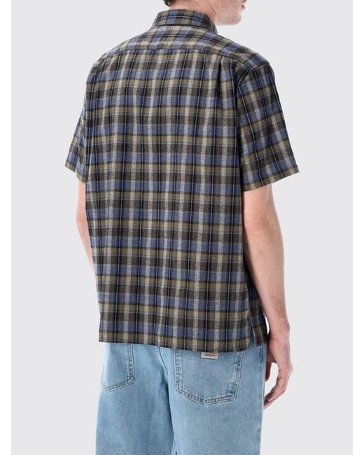 ERL Black Check Cotton Blend Shirt for men