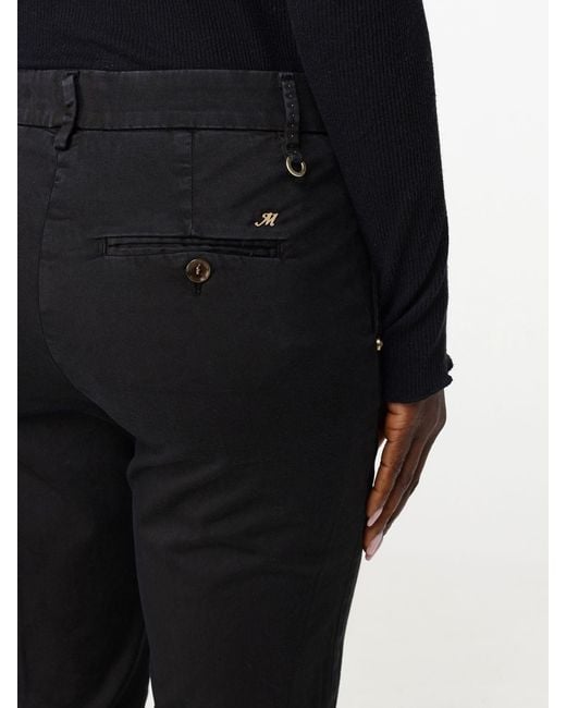 Mason's Black Stretch Cotton Slim Fit Trousers