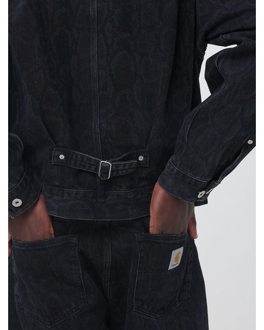 Carhartt Blue Cotton Denim Jacket for men