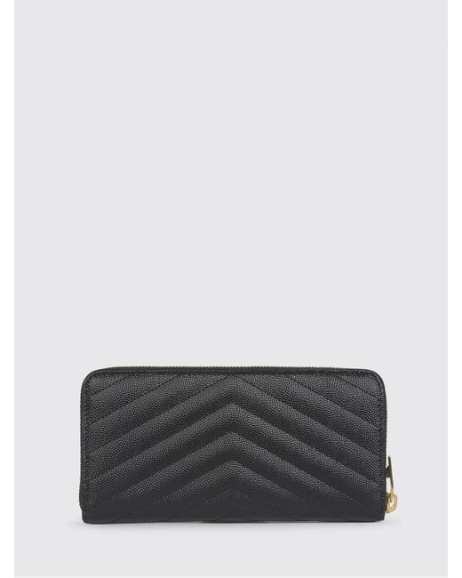 Saint Laurent Gray Cassandre Matelassé Wallet