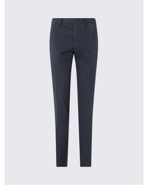 Santaniello Blue Gabardine Chino Trousers for men