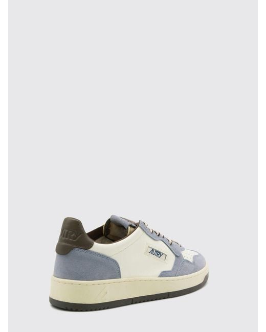 Autry White Medalist Low Two-Tone Calfskin And Suede Sneakers for men