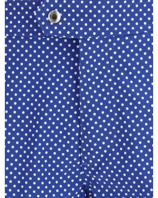 Tom Ford Blue Polka Dot Polyester Swim Trunks for men