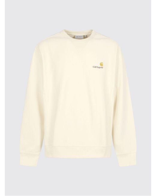 Carhartt Natural Cotton Blend Crewneck Sweatshirt With Logo for men