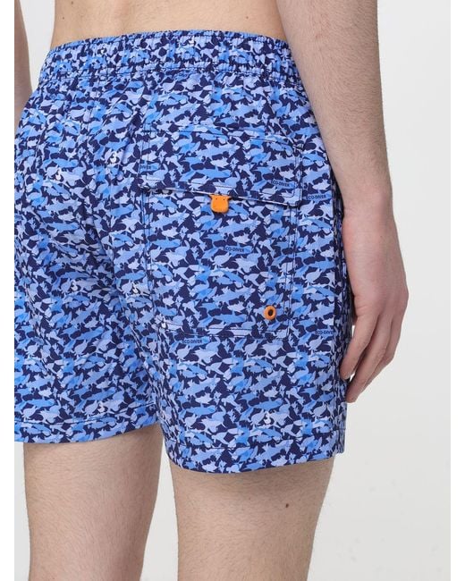 Save The Duck Blue Printed Polyester Swimsuit for men